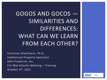 GOGOs and GOCOs - FLC Mid-Atlantic Region