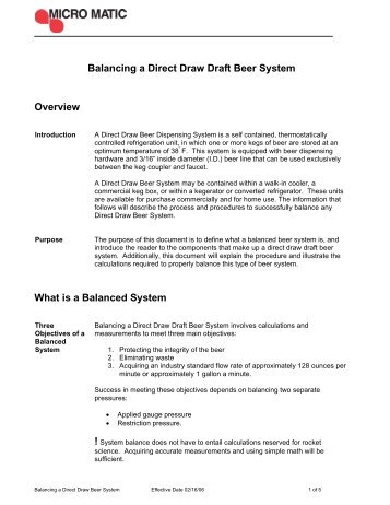 Direct Draw Draft Beer - Micro Matic USA