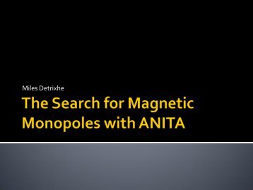 The Search for Magnetic Monopoles with ANITA