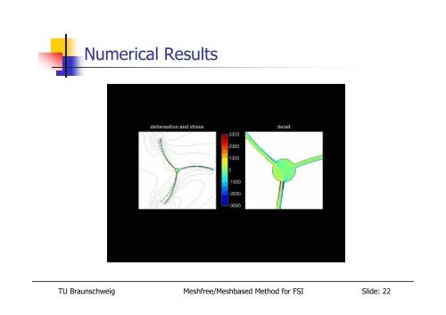 A stabilized and coupled meshfree/meshbased method for FSI