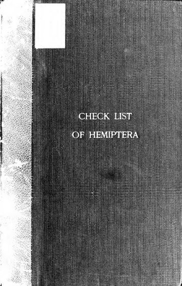 Check list of the Hemiptera (excepting the Aphidid, Aleurodid and ...