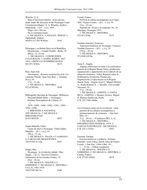 BIBLIOGRAFIA CENTROAMERICANA 1811-1996 - Sinabi