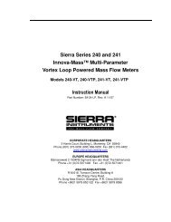 Instruction Manual - Sierra Instruments