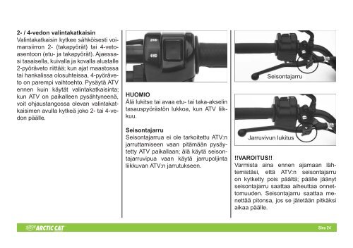 ATV · Käyttöohjekirja - Arctic Cat