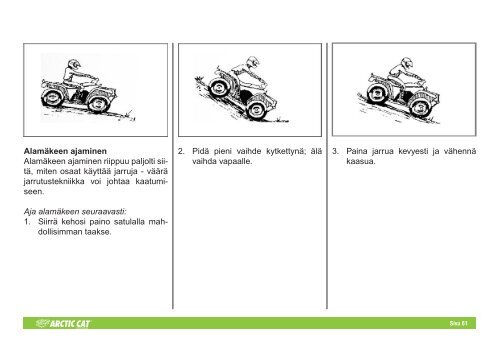 ATV · Käyttöohjekirja - Arctic Cat