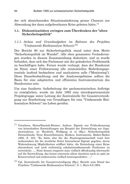 German (PDF) - Center for Security Studies (CSS) - ETH Zürich