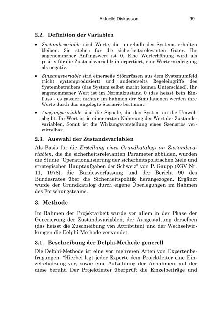 German (PDF) - Center for Security Studies (CSS) - ETH Zürich