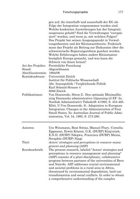 German (PDF) - Center for Security Studies (CSS) - ETH Zürich