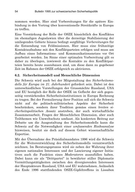 German (PDF) - Center for Security Studies (CSS) - ETH Zürich