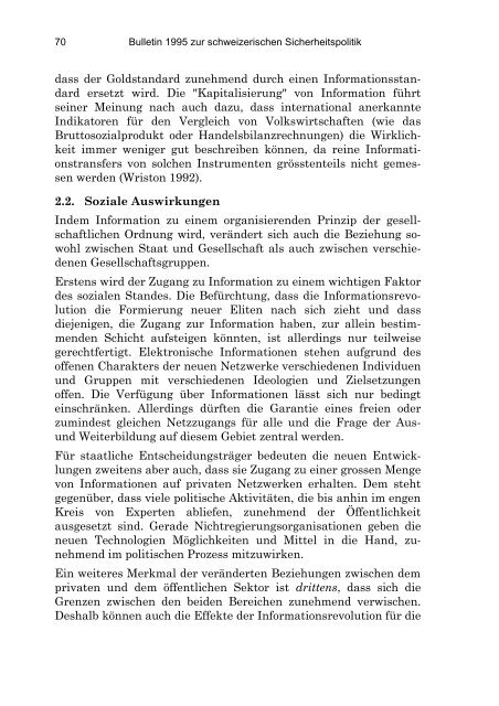 German (PDF) - Center for Security Studies (CSS) - ETH Zürich