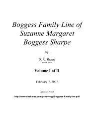 Boggess Family Stroy - D. A. Sharpe