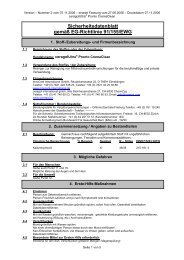 Sicherheitsdatenblatt gemÃ¤Ã EG-Richtlinie 91/155/EWG