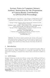 LNCS/LNAI Authors' Instructions