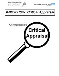 Critical Appraisal