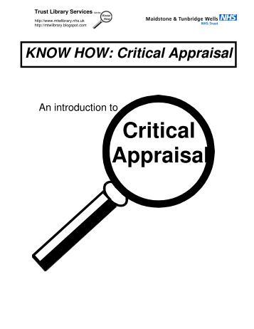 critical thinking appraisal
