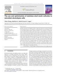 The use and optimization of stainless steel mesh cathodes in ...