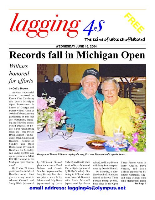 Records fall in Michigan Open - eShuffleboard.com