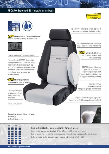 Recaro Ergonomi Bilstol 2005.indd - Hellanor