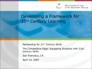 A New Vision for 21st Century Education - The Partnership for 21st ...