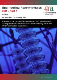 Engineering Recommendation G81 - Part 7 - Energy Networks ...