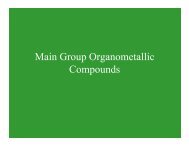 Main Group Organometallic Compounds - The Department of ...