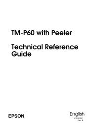 TM-P60 with Peeler Technical Reference Guide - Epson POS Printers
