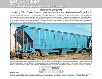 Reference Sheet 006 - Freight Cars Illustrated