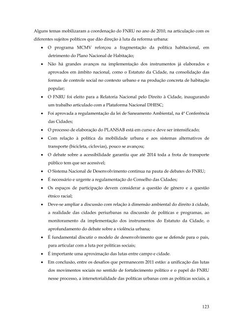 Relatório de Atividades CFESS - 2010