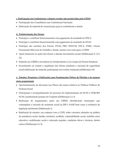 Relatório de Atividades CFESS - 2010