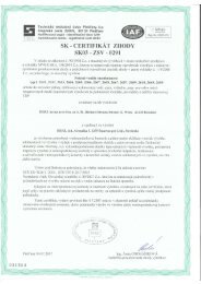 SK - Certifikát zhody pre výrobky: Poistné ventily membránové - Herz