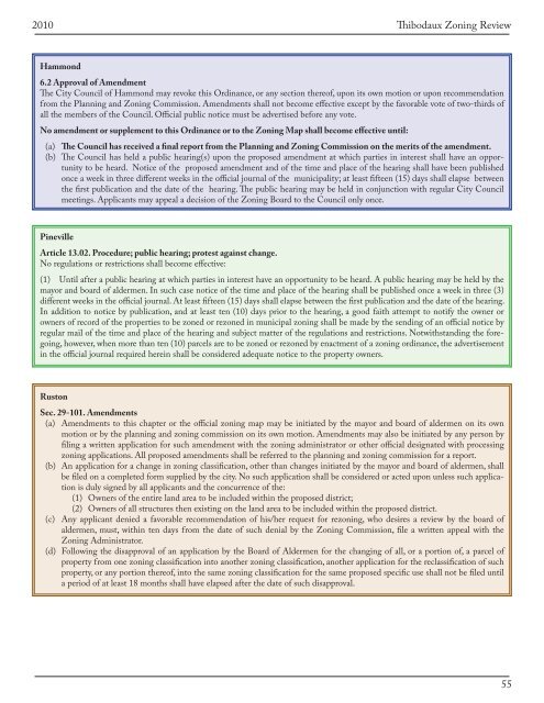 City of Thibodaux Zoning Review - South Central Planning ...