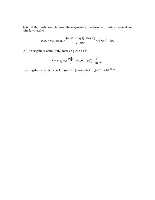 Fundamentals Of Physics 7th Edition Chapter 21