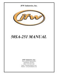 50SA-251 Manual (Rev 0) - JFW Industries