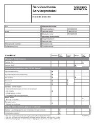 Serviceschema Serviceprotokoll - Volvo Penta Service