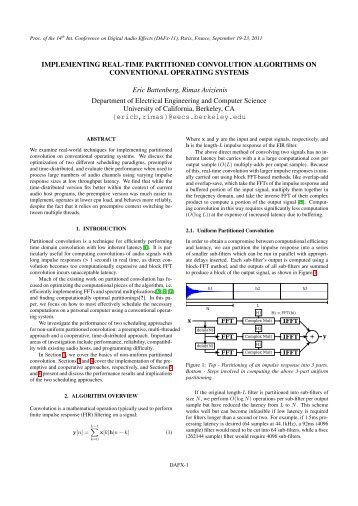 Implementing Real-Time Partitioned Convolution Algorithms on ...