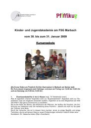 Kinder- und Jugendakademie am FSG Marbach ... - Ingvelde Scholz