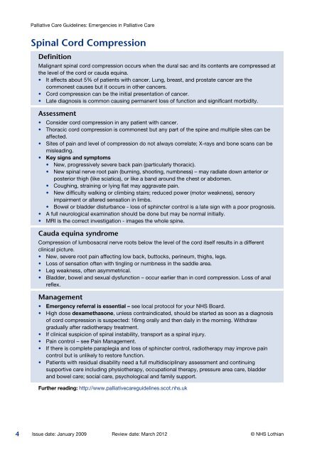Palliative Care Guidelines - NHS Lanarkshire