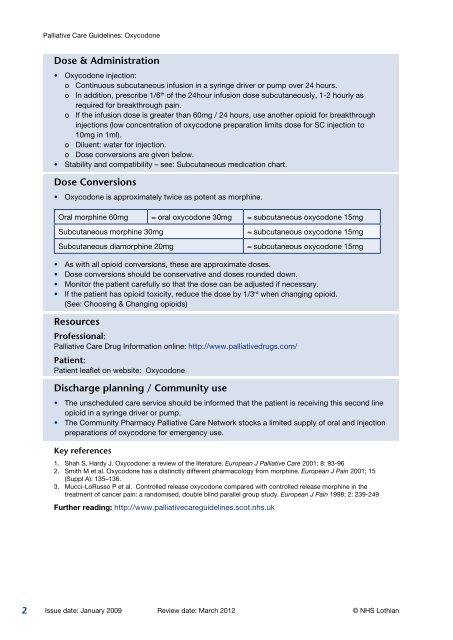 Palliative Care Guidelines - NHS Lanarkshire