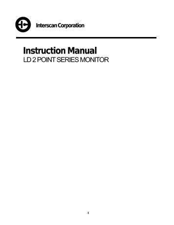 Two Point LD Series Manual - Interscan Corporation