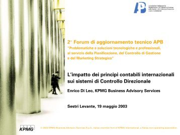 Enrico Di Leo, KPMG Business Advisory Services