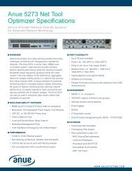 Anue 5273 Net Tool Optimizer Specifications - messkom.de