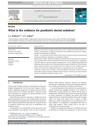 What is the evidence for paediatric dental sedation?