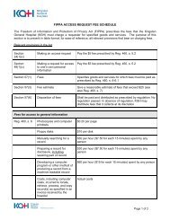 fee schedule - Kingston General Hospital