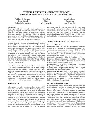 STENCIL DESIGN FOR MIXED TECHNOLOGY - Circuitnet