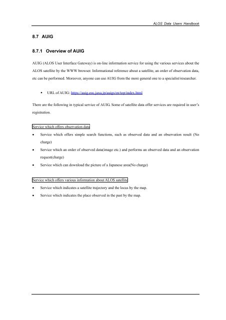 ALOS Data Users Handbook