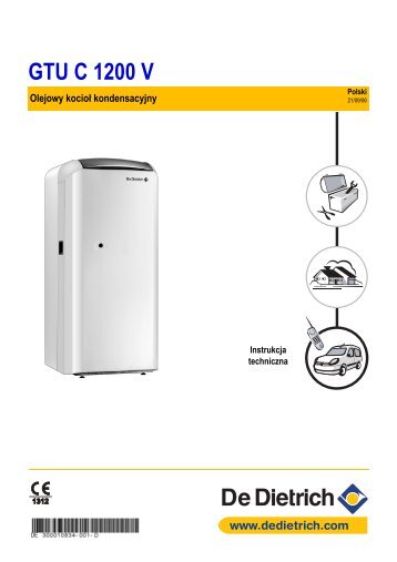 Instrukcja techniczna dla GTU C 1200 V - De Dietrich