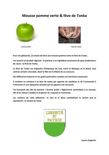 Recette: Mousse pomme verte & fève de tonka - Jeune Confiseur
