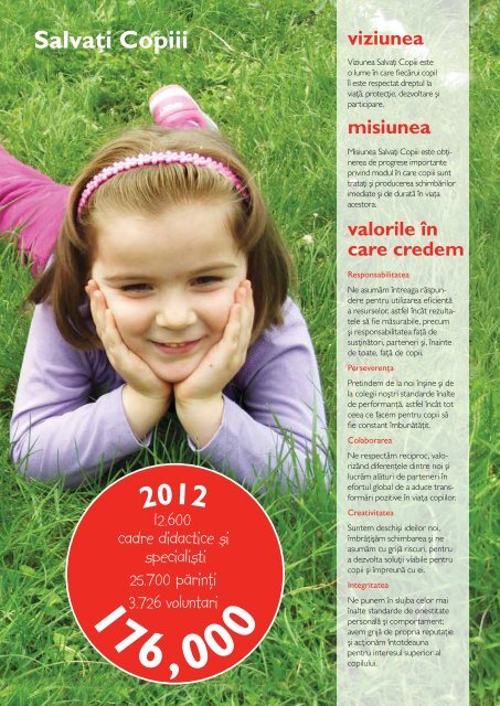 Raport anual 2012 - Salvati Copiii
