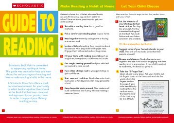 Make Reading a Habit at Home Let Your Child Choose - Scholastic