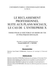 LE RECLASSEMENT PROFESSIONNEL SUITE AUX ... - E-Corpus